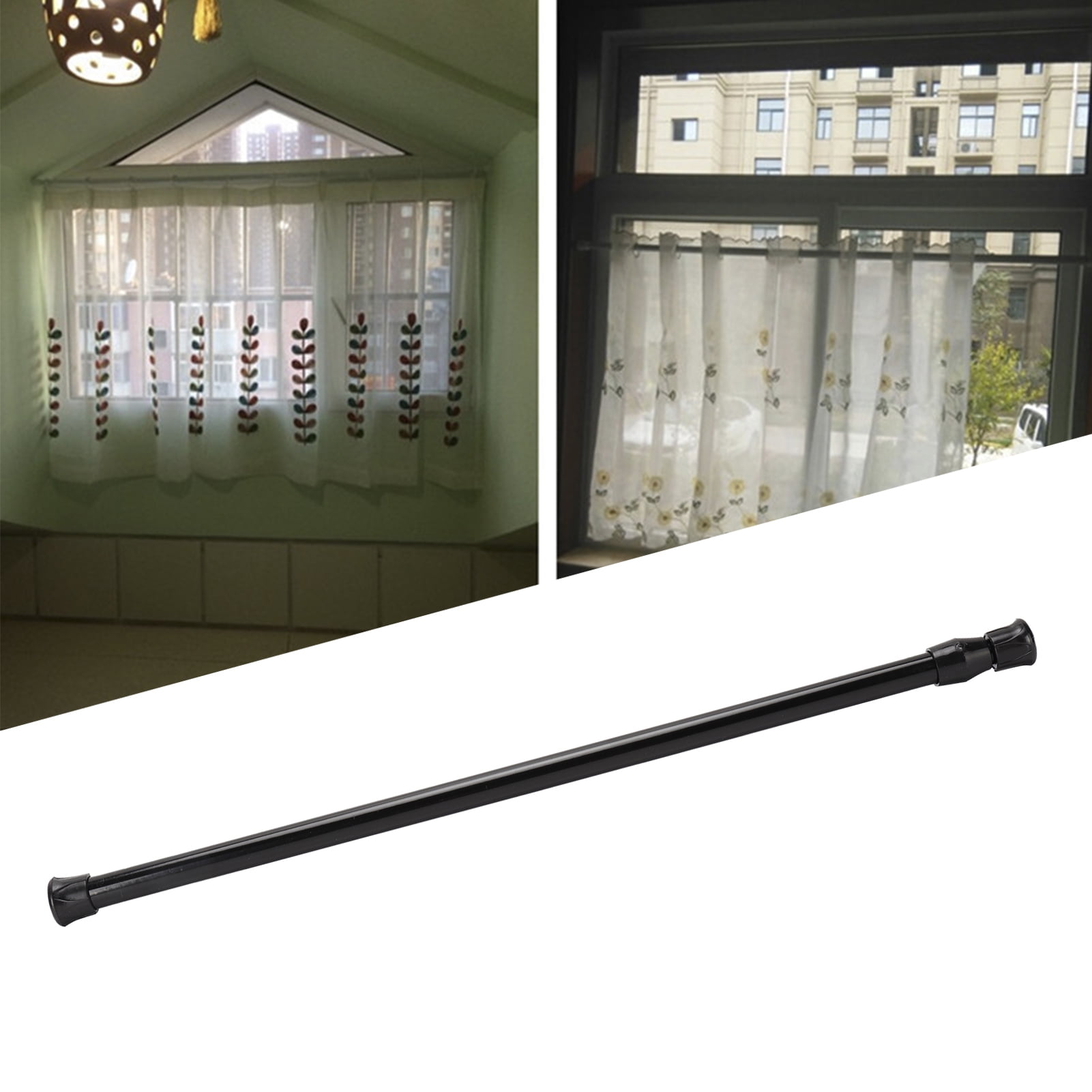 Window Curtain Rail Telescopic Spring Tension Rod for Kitchen Bathroom Wardrobe Utensils,Telescopic Curtain Rail,Curtain Rod